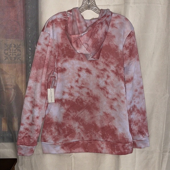Bobbie Brooks Size Medium Ladies Tie Dye Sweatshirt with Hoodie Lounge Woman’s - Picture 4 of 6